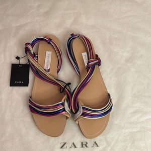 Womens Zara Strappy Low Heel Sandals